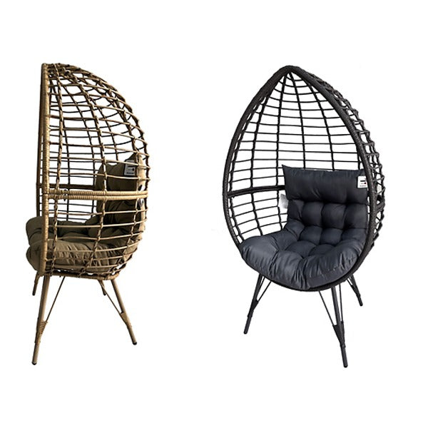 Teardrop Rattan Egg Chair with Cushion