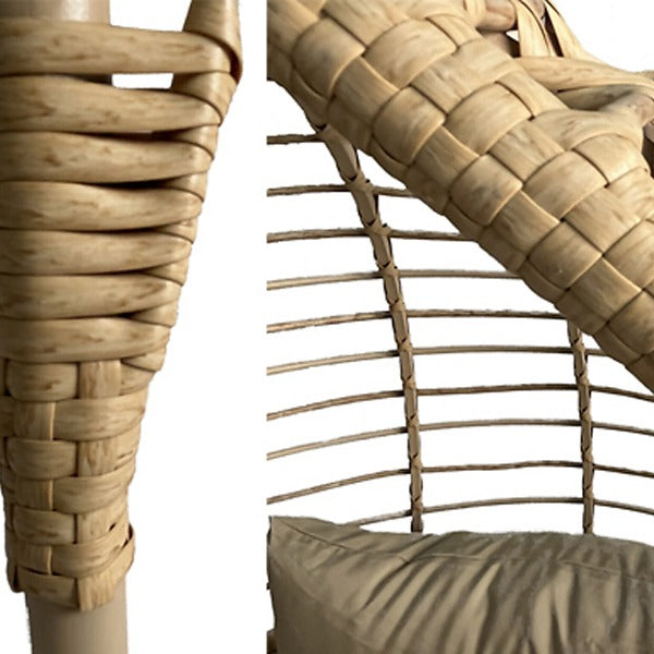 Teardrop Rattan Egg Chair with Cushion