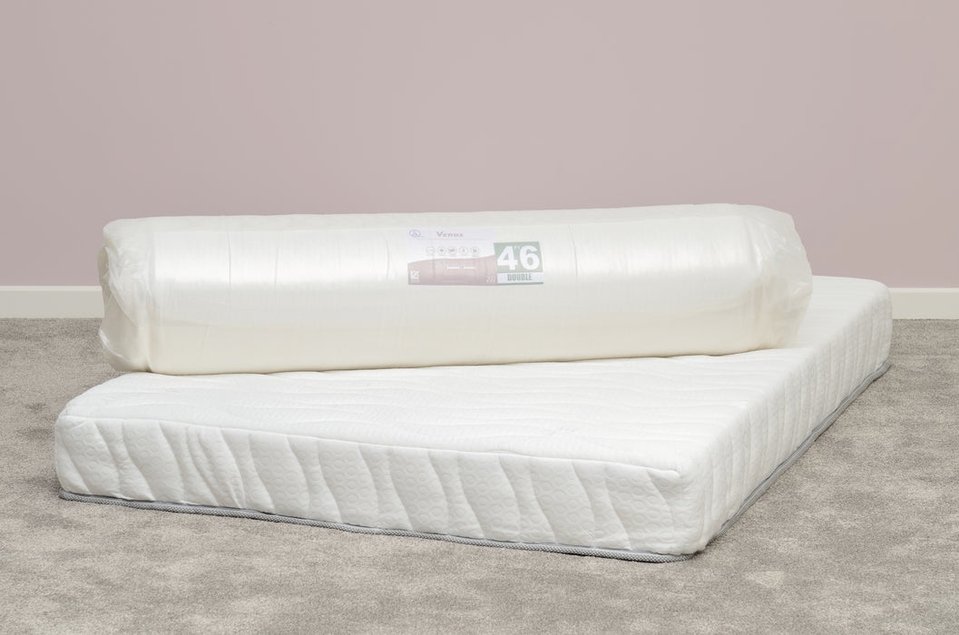 Venus 4'6" Memory Cool Rolled Mattress White