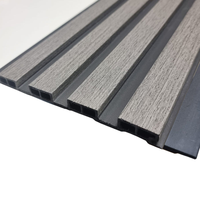 **PROMO** WPC Wall Panels - Wood Effect Slatted Wall Panels - 235cm x 15cm (14 pack)