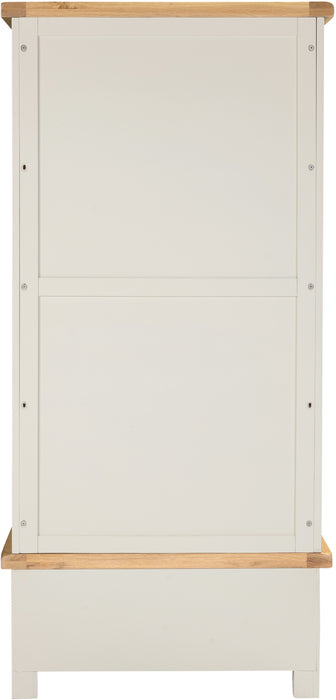 Windsor 2 Door 1 Drawer Wardrobe Ivory/Oak