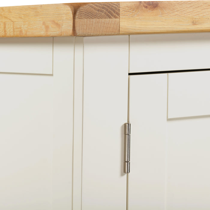 Windsor 2 Door 1 Drawer Wardrobe Ivory/Oak