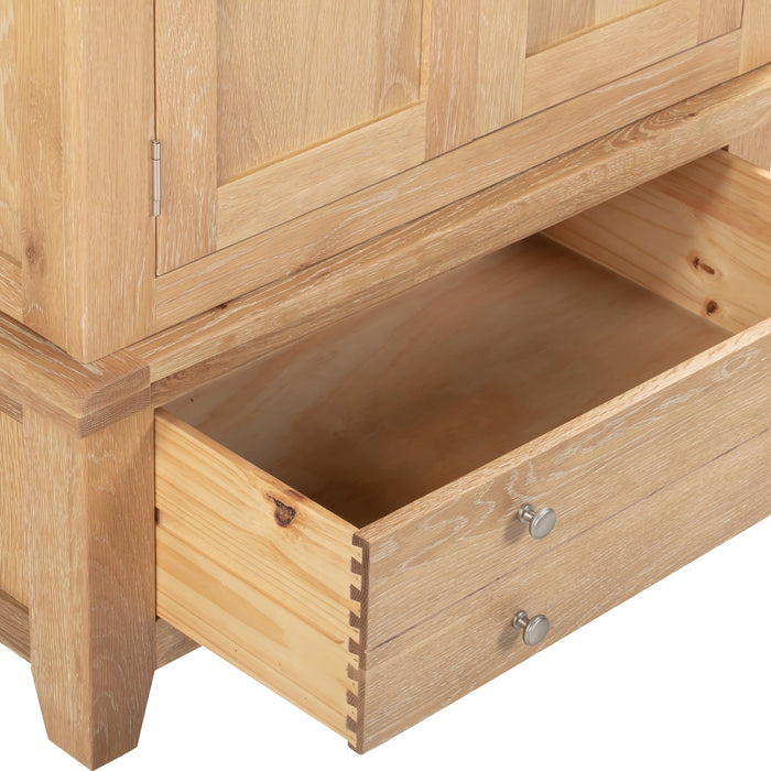 Windsor 2 Door 1 Drawer Wardrobe Natural Oak