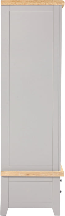 Windsor 2 Door 1 Drawer Wardrobe Pebble Grey/Oak
