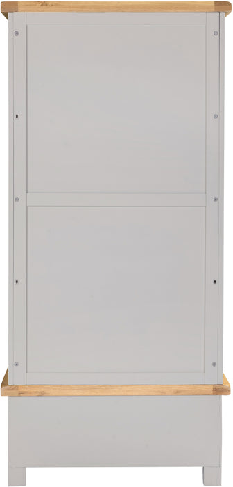 Windsor 2 Door 1 Drawer Wardrobe Pebble Grey/Oak