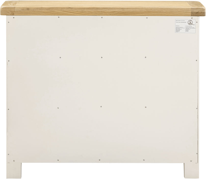 Windsor 2 Door 2 Drawer Sideboard Ivory/Oak