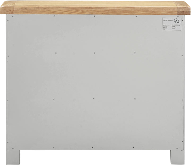 Windsor 2 Door 2 Drawer Sideboard Pebble Grey/Oak