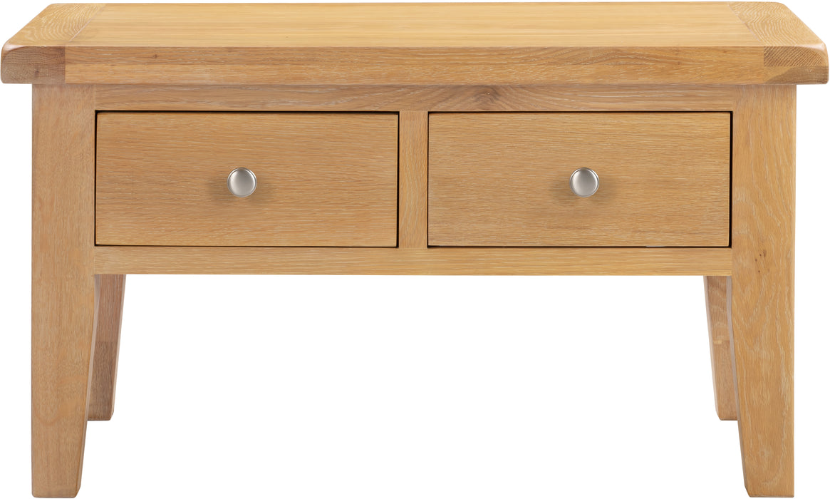 Windsor 2 Drawer Coffee Table Natural Oak