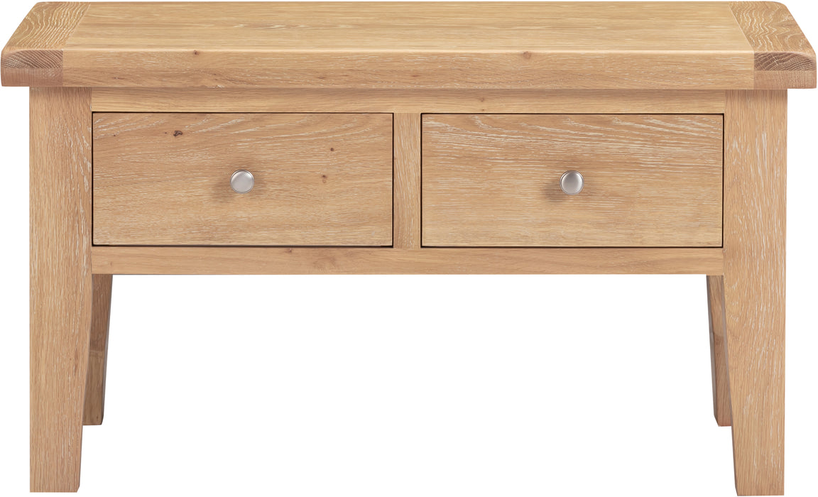 Windsor 2 Drawer Coffee Table Natural Oak