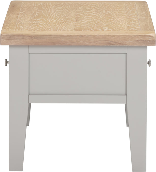 Windsor 2 Drawer Coffee Table Pebble Grey/Oak