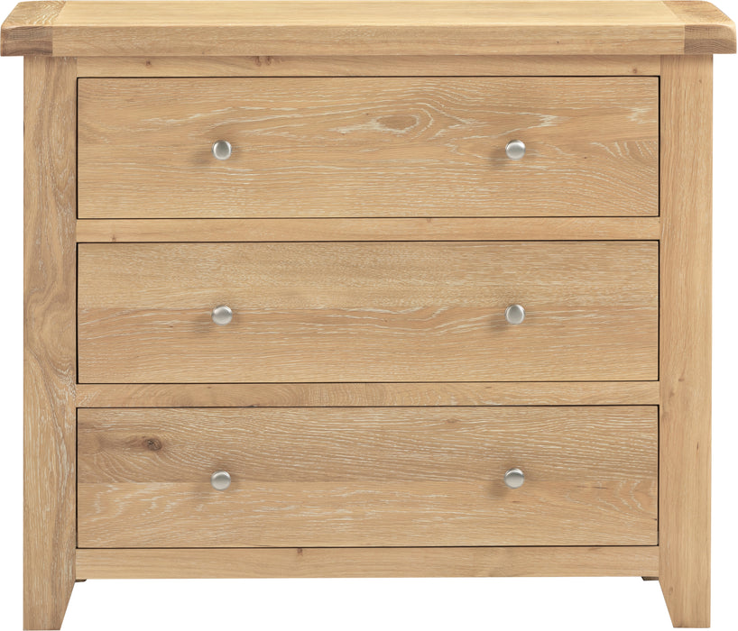Windsor 3 Drawer Chest Natural Oak