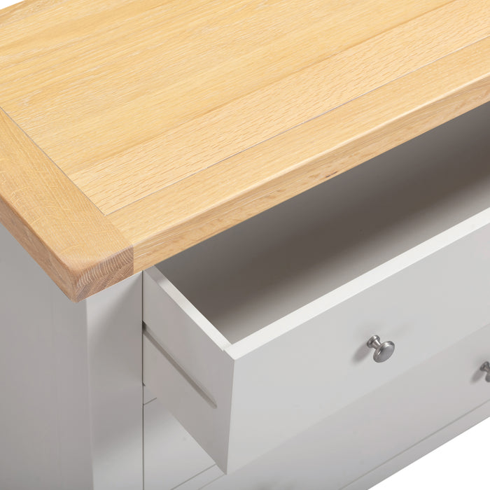 Windsor 3 Drawer Chest Pebble Grey/Oak