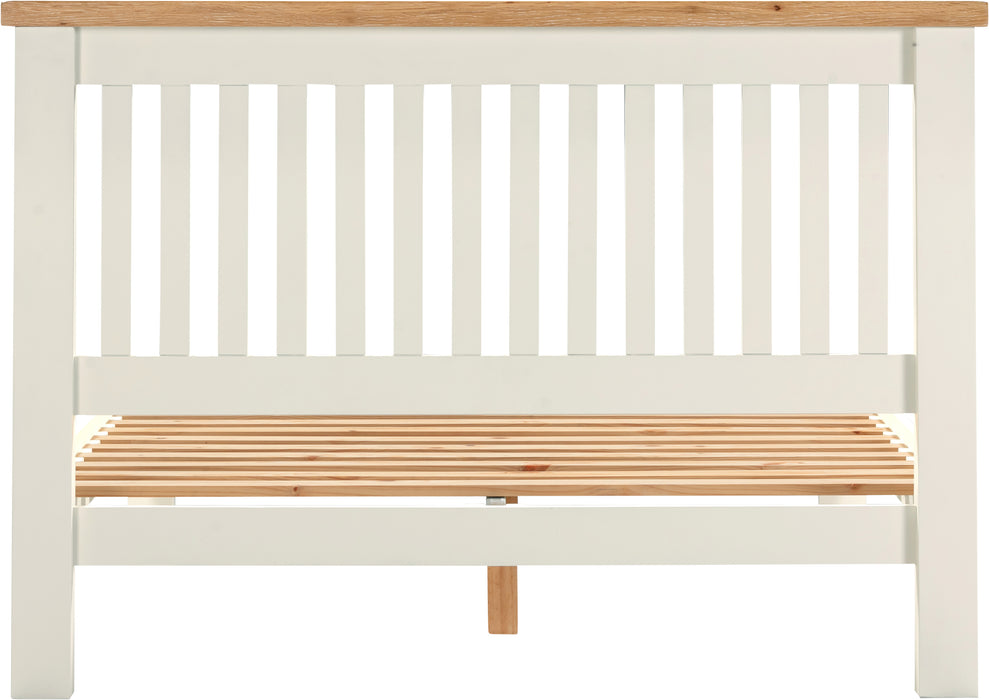 Windsor 4'6" Bed Low Foot End Ivory/Oak