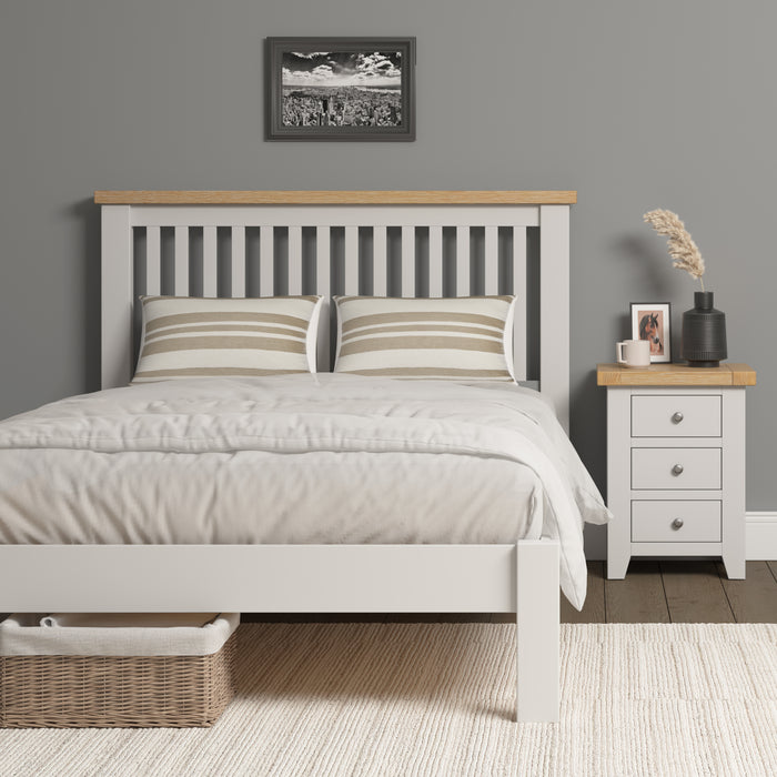 Windsor 4'6" Bed Low Foot End Ivory/Oak