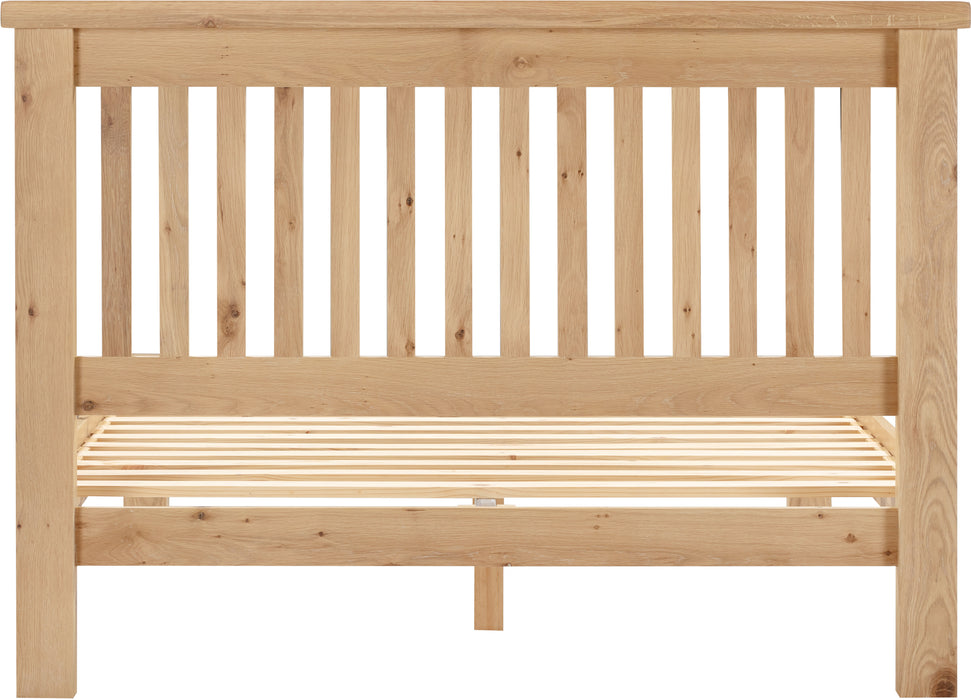 Windsor 4'6" Bed Low Foot End Natural Oak