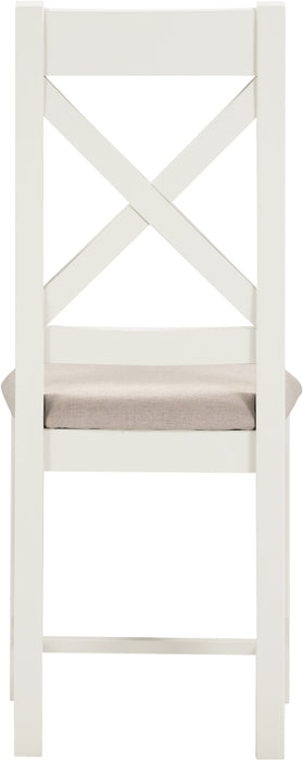 Windsor Cross Back Chair (Box of 2) Ivory/Oat Fabric