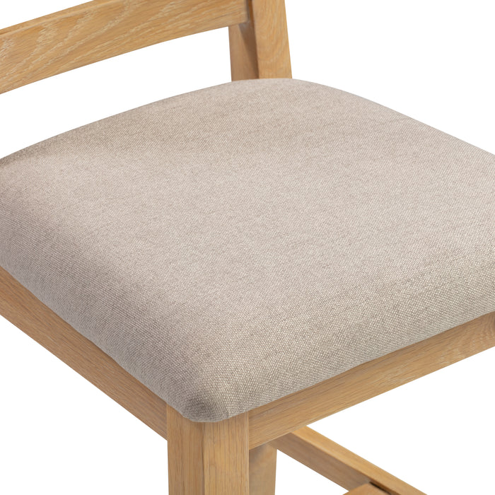 Windsor Cross Back Chair (Box of 2) Natural Oak/Oat Fabric