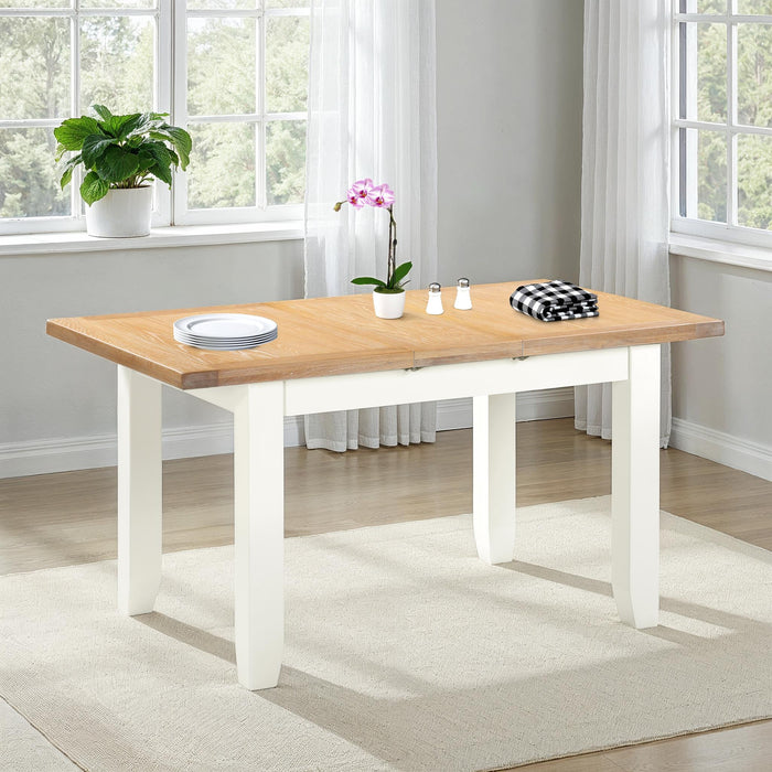 Windsor Extending Dining Table Ivory/Oak