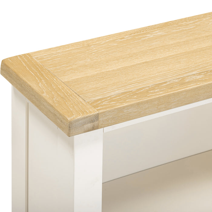 Windsor Low Bookcase Ivory/Oak