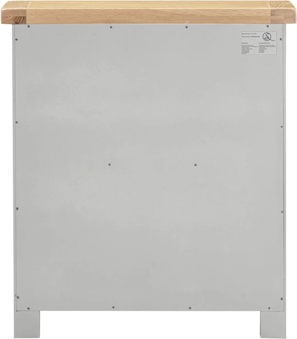 Windsor Low Bookcase Pebble Grey/Oak