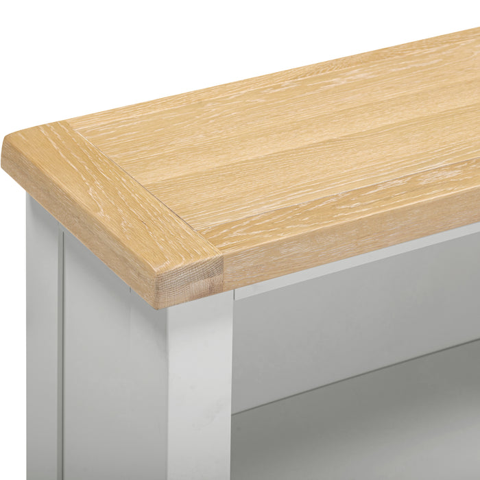 Windsor Low Bookcase Pebble Grey/Oak