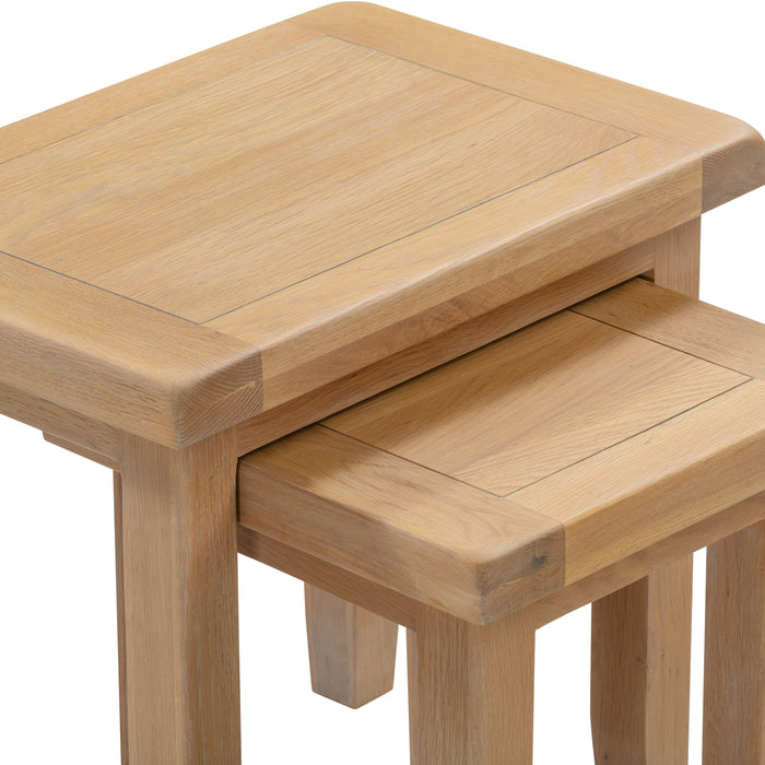 Windsor Nest of 2 Tables Natural Oak