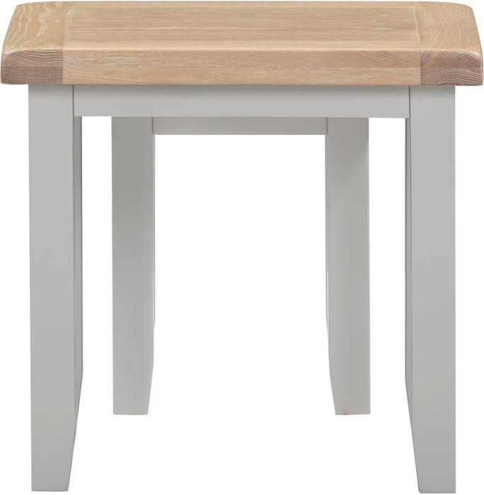 Windsor Nest of 2 Tables Pebble Grey/Oak