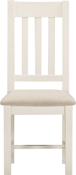 Windsor Slatted Chair (Box of 2) Ivory/Oat Fabric