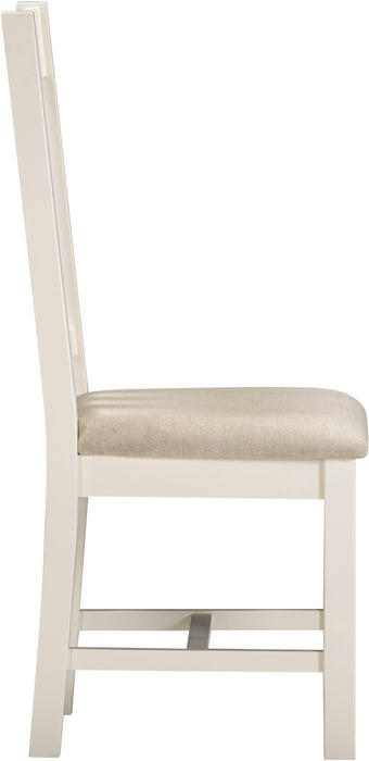 Windsor Slatted Chair (Box of 2) Ivory/Oat Fabric