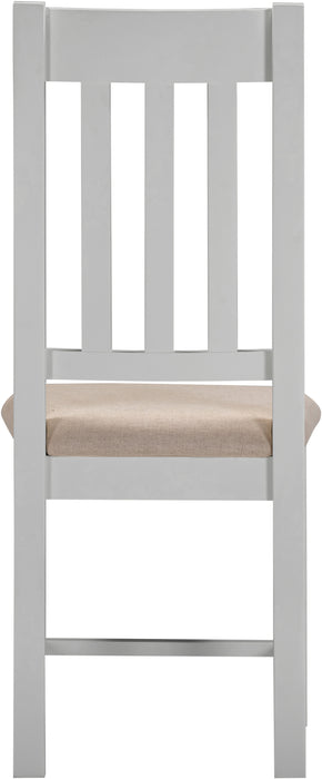 Windsor Slatted Chair (Box of 2) Pebble Grey/Oat Fabric
