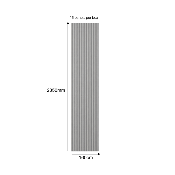 **PROMO** WPC Wall Panels - Fluted Wall Panels - 235cm x 16cm (15 pack)