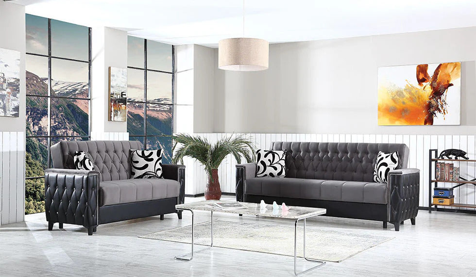 ROSE Luxurious Modern Turkish Ottoman 3 Seater Sofa Bed with Storage and Cushion