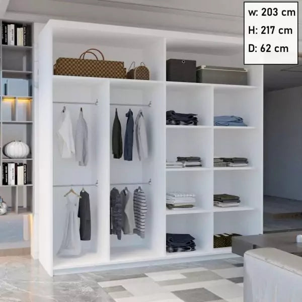 JAMAJKA SLIDING WARDROBE WHITE 150cm/203cm