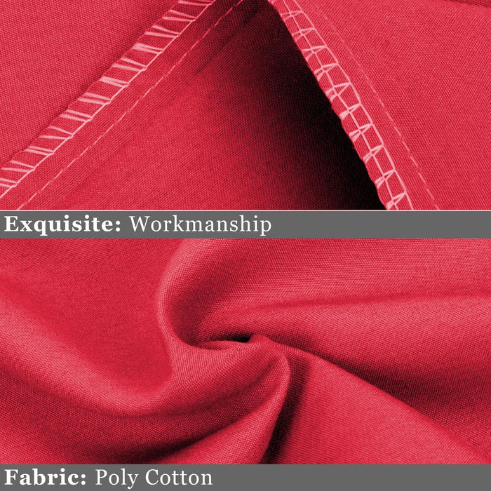 Pillow Cases 2 Pack Standard Size Polyester Cotton Pillow Cover with Envelop Closure Wrinkle Fade Resistant Pillowcases Machine Washable (Red, 50 X 75 Cm | Pack of 2)
