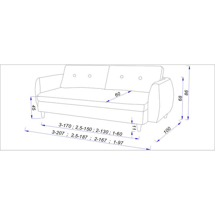 Bozo Sofa 3 Seater
