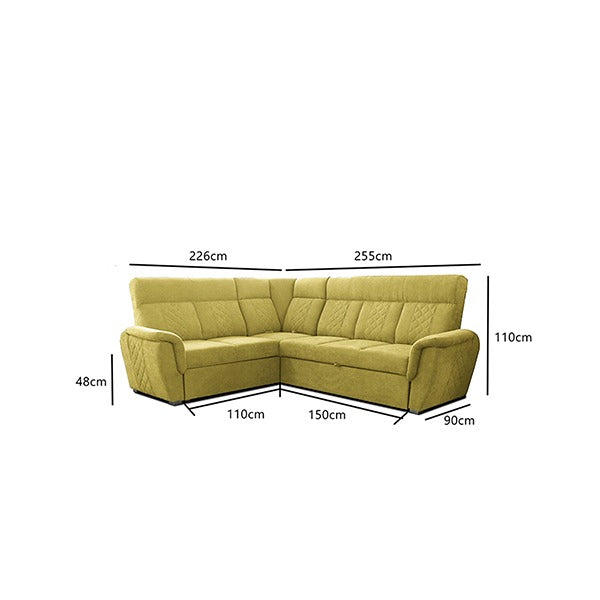 Selly Mustard Large Corner Sofa