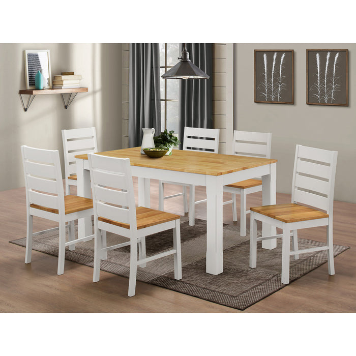 Fairmont Dining Set with 6 Chairs Natural