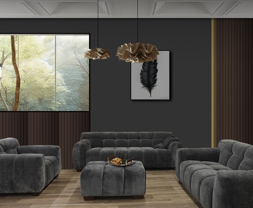 ALUXO® Harlem Sofa Range in Steel Velvet