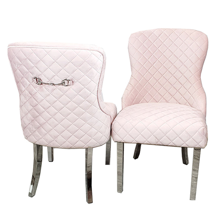 4 X Kate Dining Chair (Pink Or Light Grey)