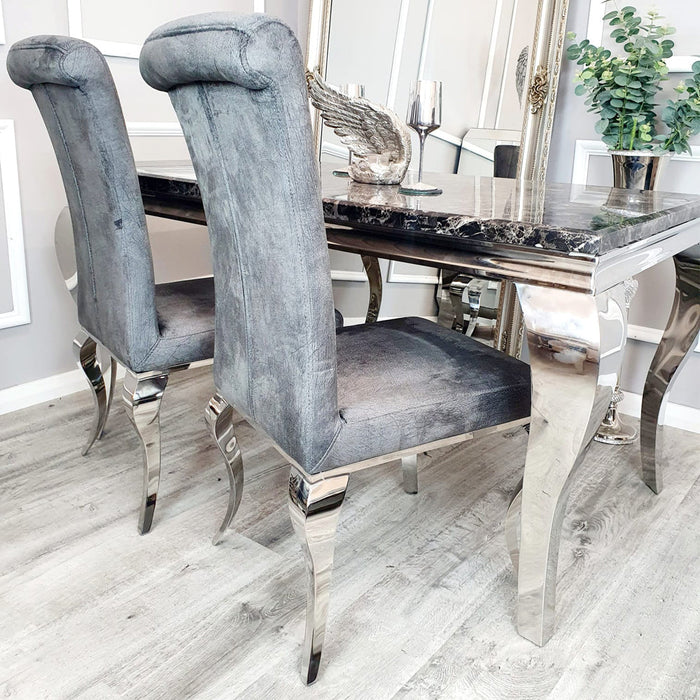 Louis 2M Table In Grey Glass