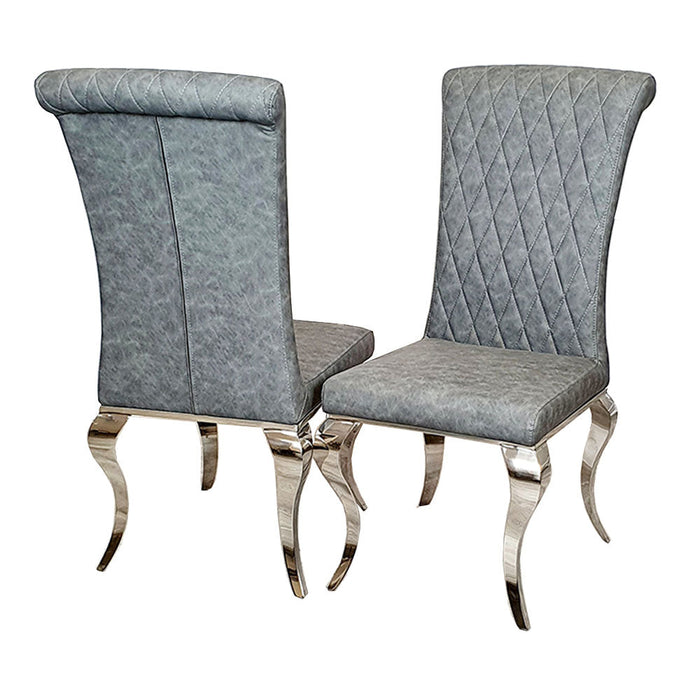 Nicole Dining Chair with Plain Back, Line & Cross Stitch