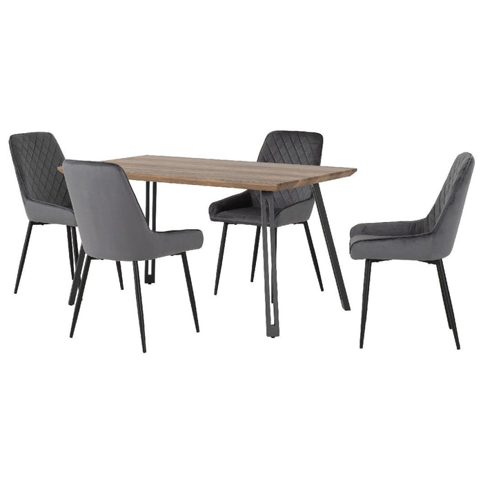 Quebec Straight Edge Dining Set with 4 Avery Chairs