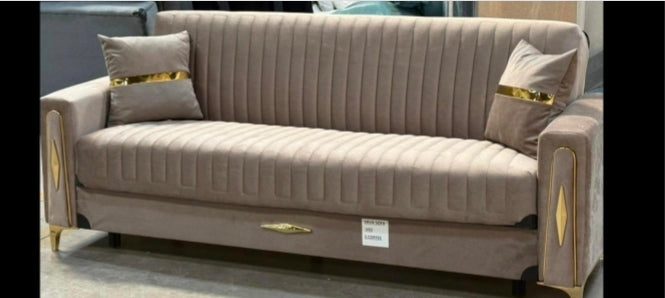 3 Seater Ottoman Turkish Storage Sofa Bed Modern Luxury Bedroom