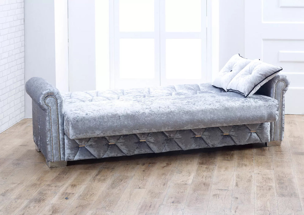 Grace 3 Seater Ottoman Storage Sofa Bed Modern Luxury Bedroom - UK Made
