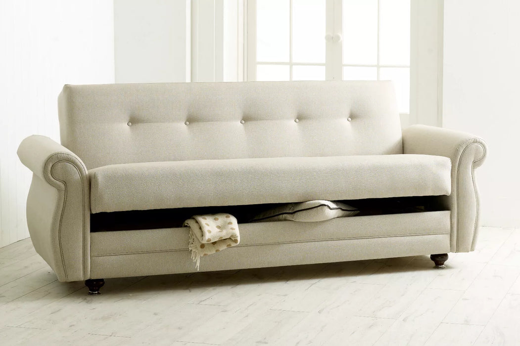 Parma 3 Seater Ottoman Storage Sofa Bed Modern Luxury Bedroom - UK MADE