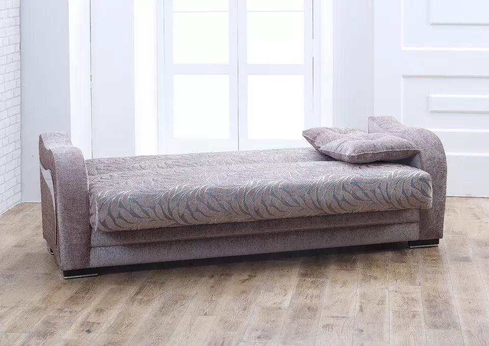 Barbara 3 Seater Ottoman Storage Sofa Bed Modern Luxury Bedroom - UK Made