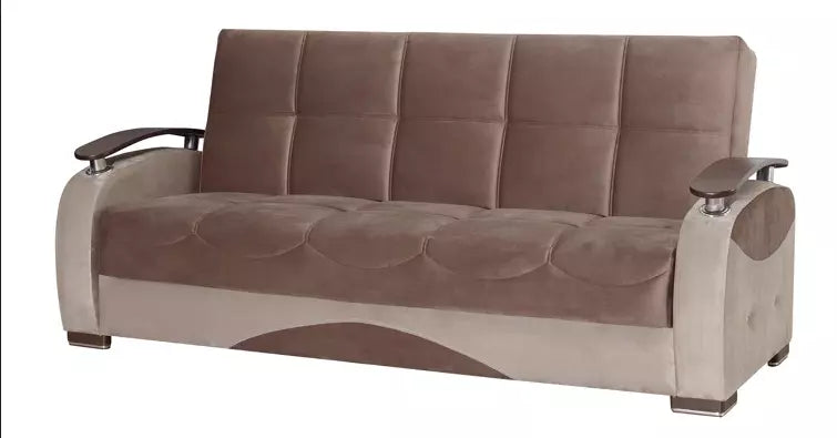 Gama Luxurious Modern Turkish Ottoman 3 Seater Sofa Bed with Storage and Cushion