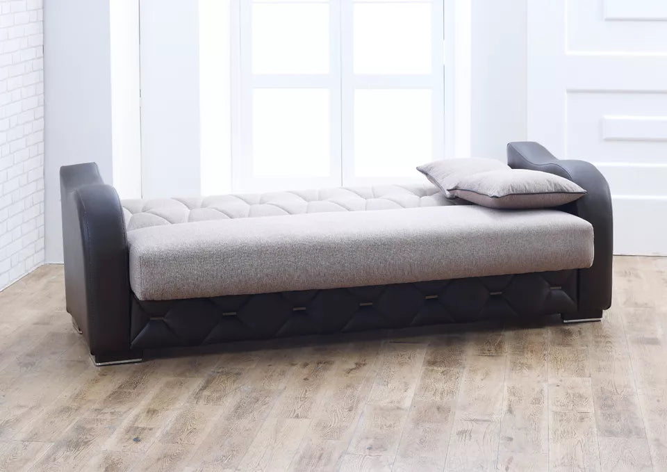 Harvey 3 Seater Ottoman Storage Sofa Bed Modern Luxury Bedroom - UK Made
