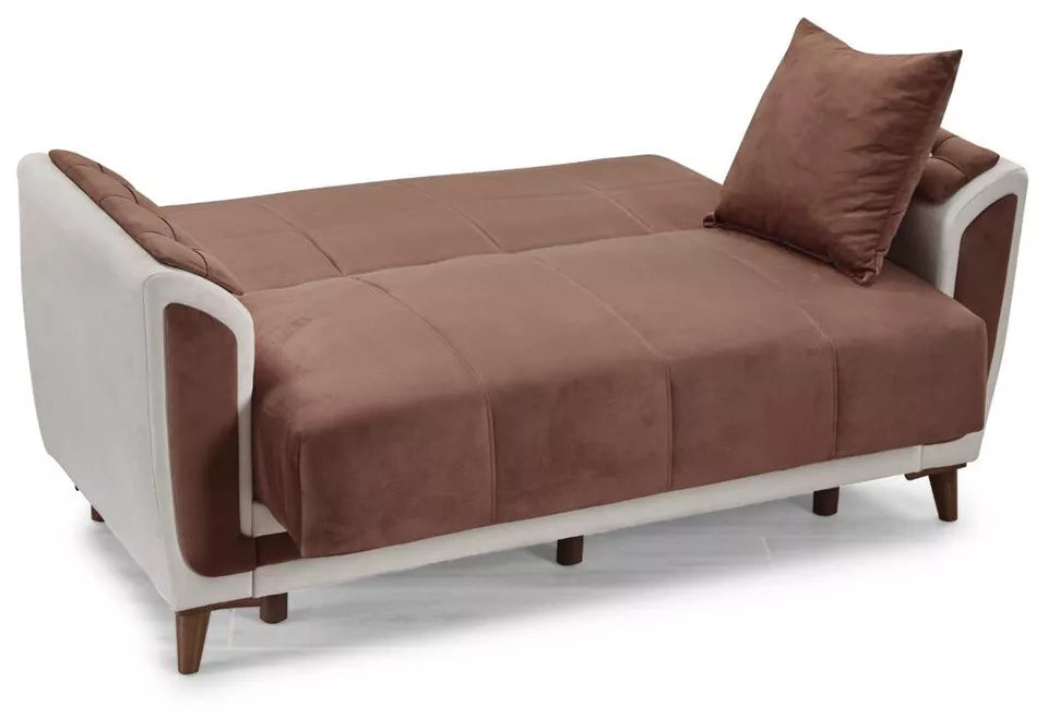 Turkish 3 Seater Ottoman Storage Sofa Bed Modern Luxury Bedroom with Cushions