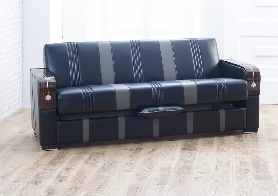 Honey 3 Seater Ottoman Storage Sofa Bed Modern Luxury Bedroom - UK Made